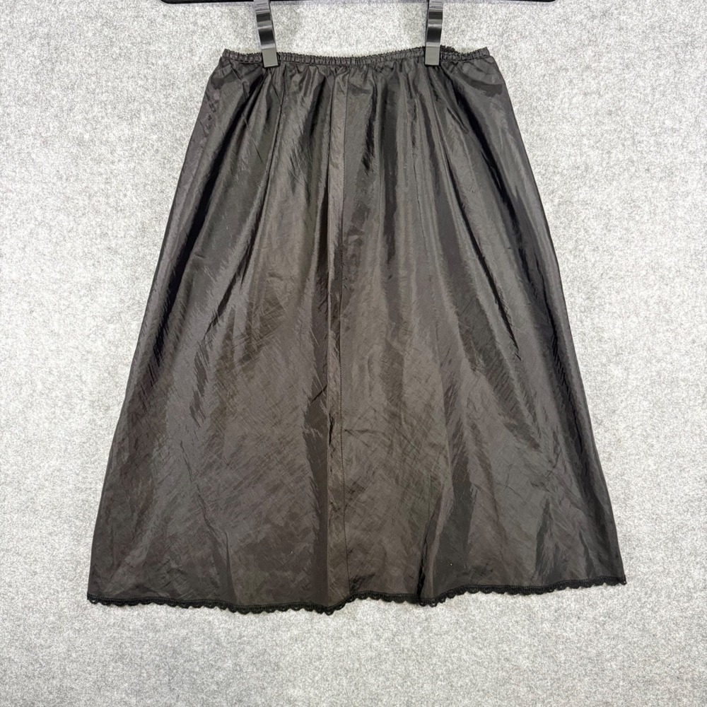 Warner's Half Slip Women Medium Black Vintage Lace Trim Anti-Static 55304